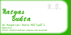 matyas bukta business card